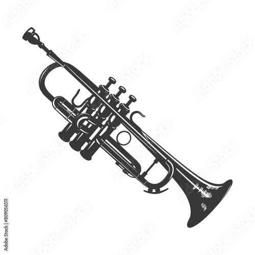 Silhouette trumpet black color only