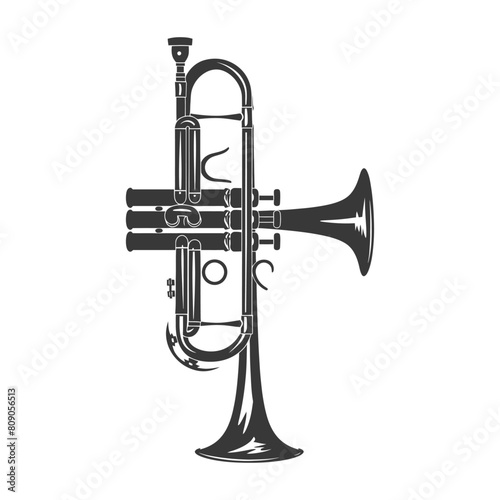 Silhouette trumpet black color only