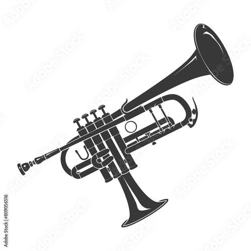 Silhouette trumpet black color only