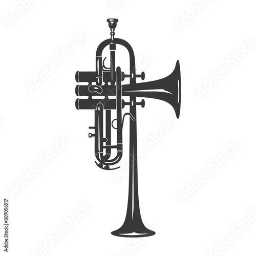 Silhouette trumpet black color only