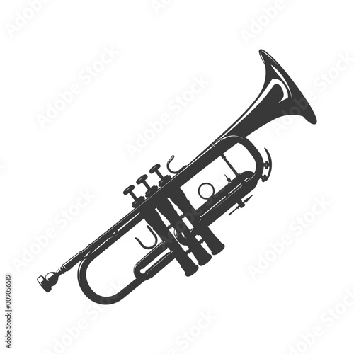 Silhouette trumpet black color only