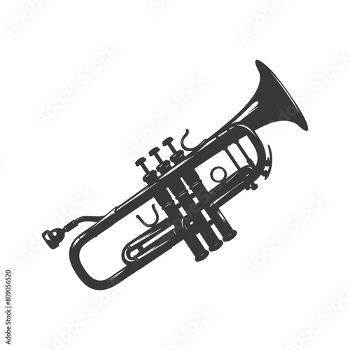 Silhouette trumpet black color only