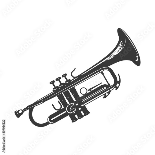 Silhouette trumpet black color only