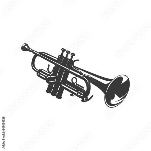 Silhouette trumpet black color only