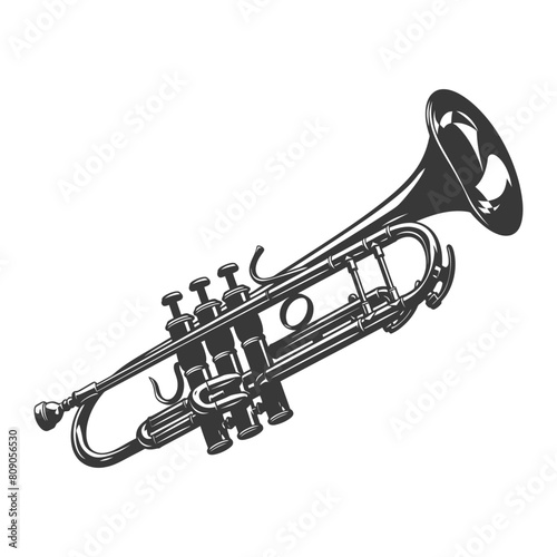 Silhouette trumpet black color only