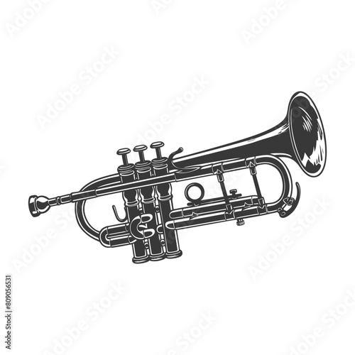 Silhouette trumpet black color only
