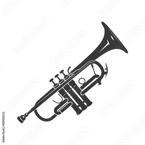 Silhouette trumpet black color only