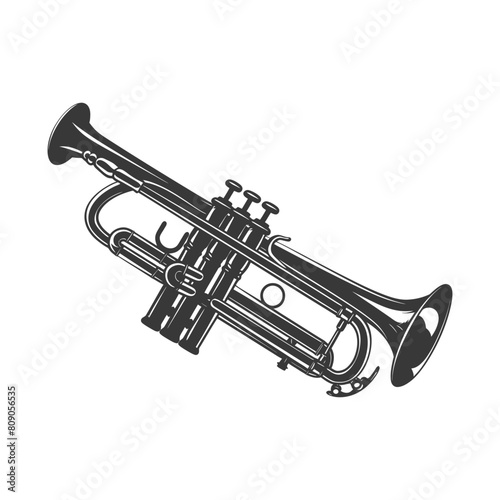 Silhouette trumpet black color only