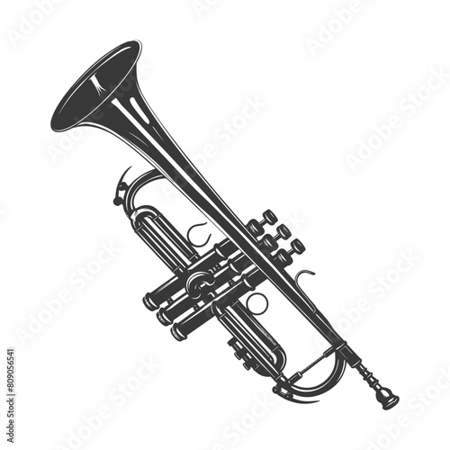 Silhouette trumpet black color only