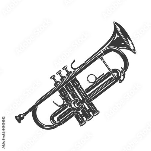 Silhouette trumpet black color only