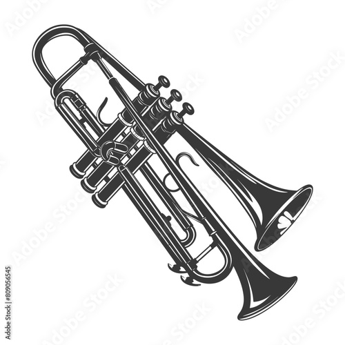 Silhouette trumpet black color only