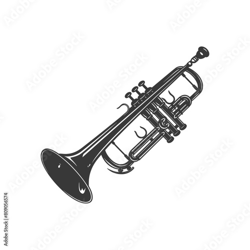 Silhouette trumpet black color only