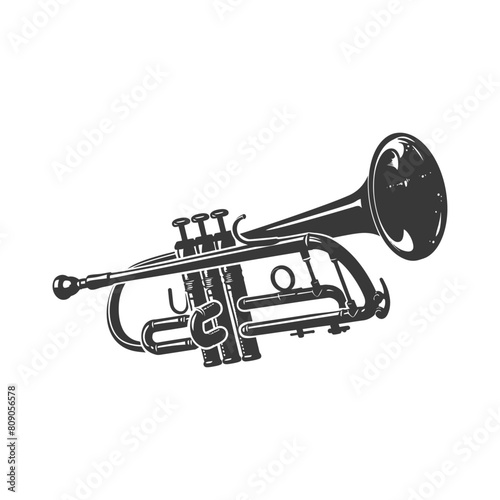 Silhouette trumpet black color only