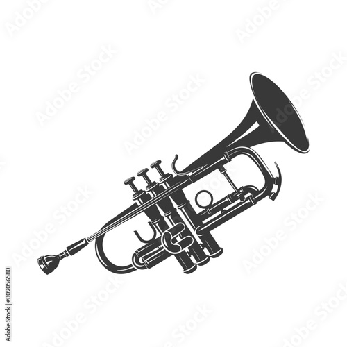 Silhouette trumpet black color only