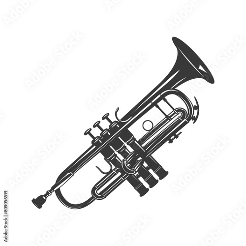 Silhouette trumpet black color only