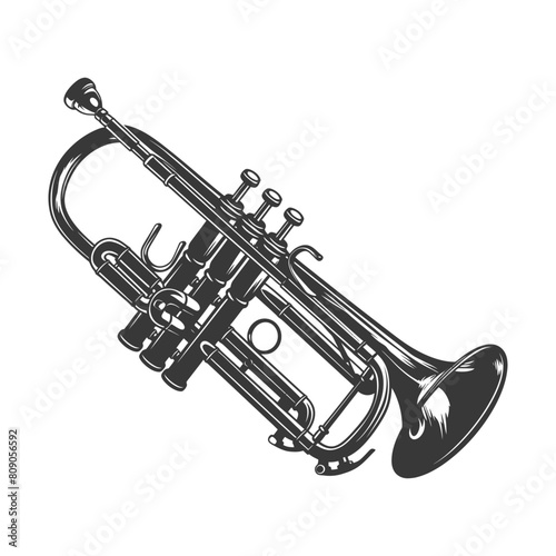 Silhouette trumpet black color only
