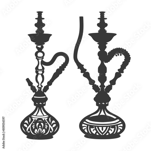 Silhouette Desarj Turkish Hookahs Traditional Shisha black color only