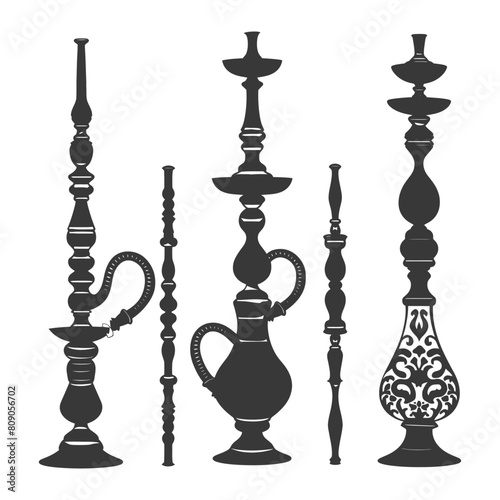 Silhouette Desarj Turkish Hookahs Traditional Shisha black color only