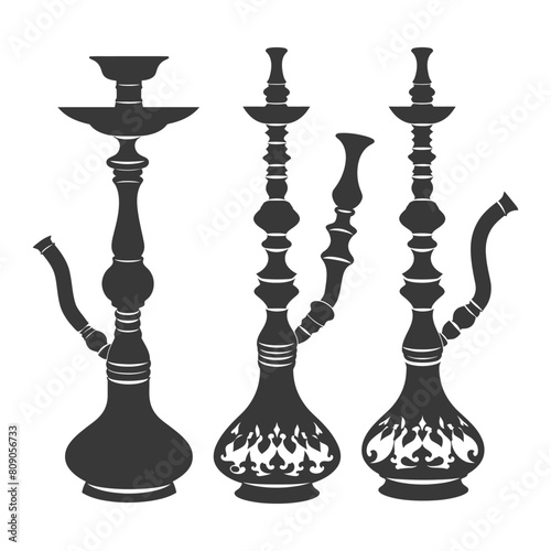 Silhouette Desarj Turkish Hookahs Traditional Shisha black color only