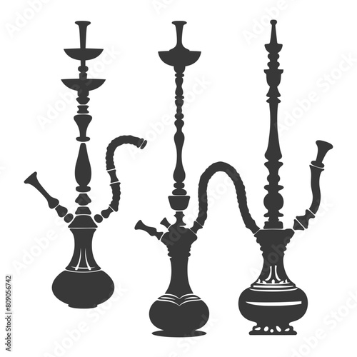 Silhouette Desarj Turkish Hookahs Traditional Shisha black color only