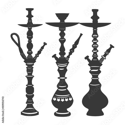 Silhouette Desarj Turkish Hookahs Traditional Shisha black color only