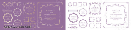 Fashionable frame. Design template. A set of gorgeous foreheads.
