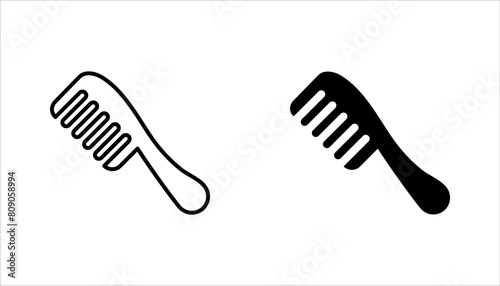 comb icon set. comb of beauty, hair stylist, fashion, salon women, vector illustration on white background