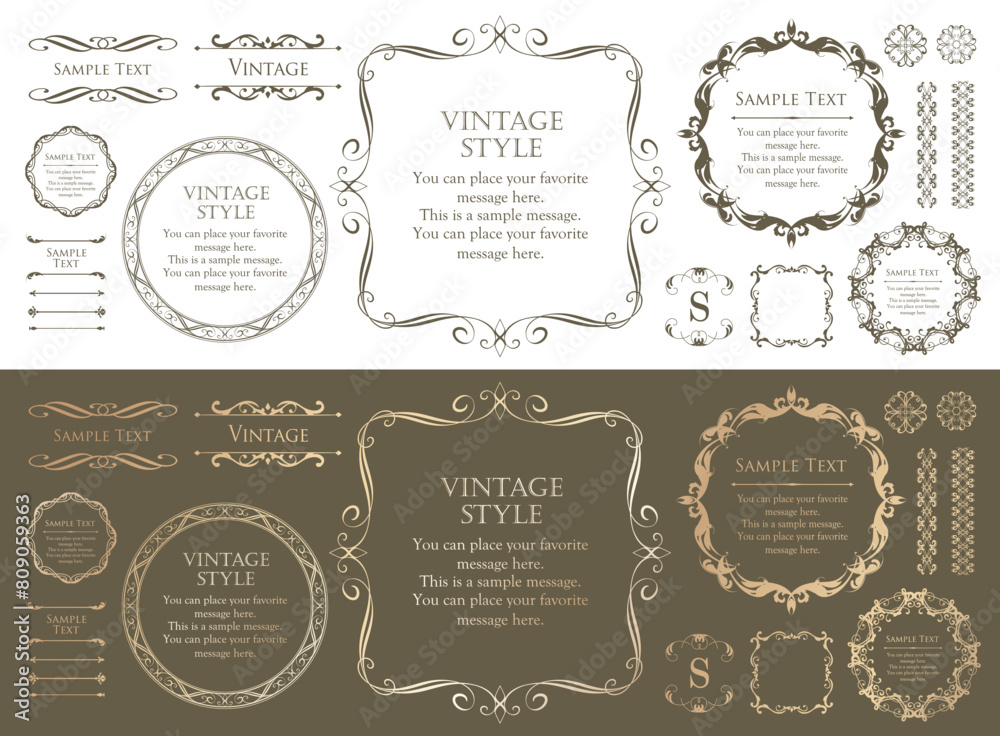 Fashionable frame. Design template. A set of gorgeous foreheads.
Fashionable frame. Design template. A set of gorgeous foreheads.