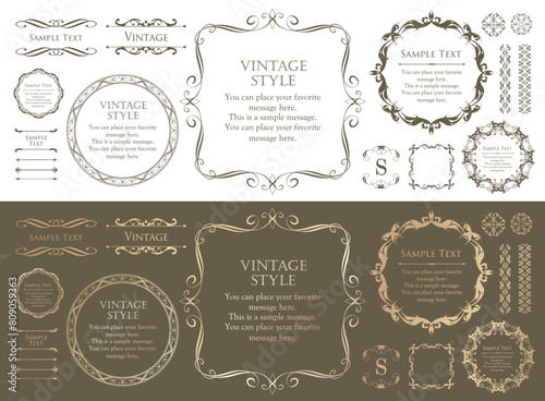 Fashionable frame. Design template. A set of gorgeous foreheads.
