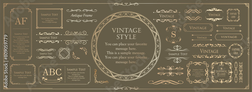 Fashionable frame. Design template. A set of gorgeous foreheads.
