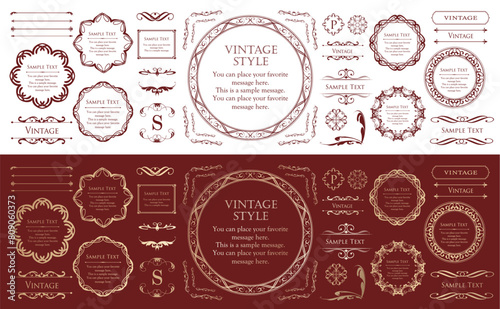 Fashionable frame. Design template. A set of gorgeous foreheads.
