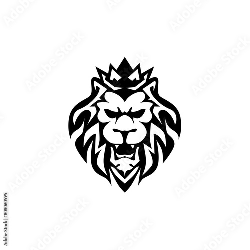 The lion icon is black on a white background.