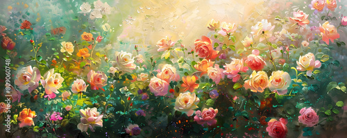 Romantic Rose Garden Abloom...