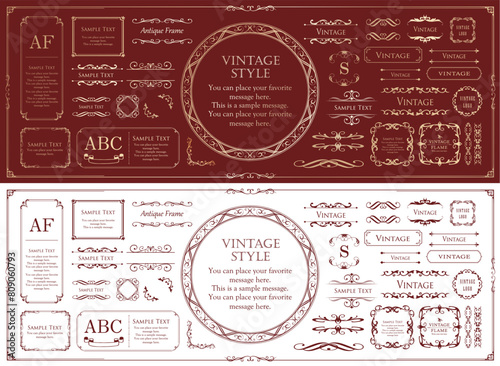 Fashionable frame. Design template. A set of gorgeous foreheads.
