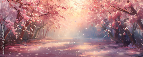 Delicate Cherry Blossoms Ba...
