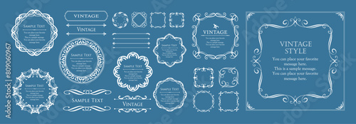 Fashionable frame. Design template. A set of gorgeous foreheads.
