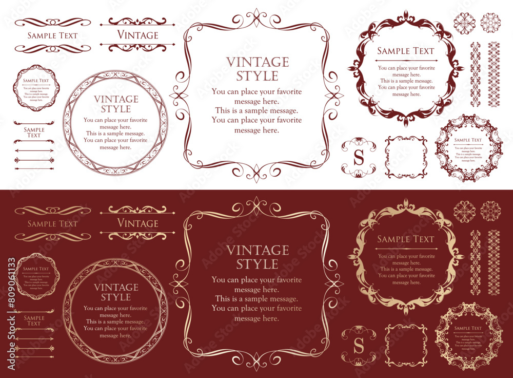 Fashionable frame. Design template. A set of gorgeous foreheads.
Fashionable frame. Design template. A set of gorgeous foreheads.