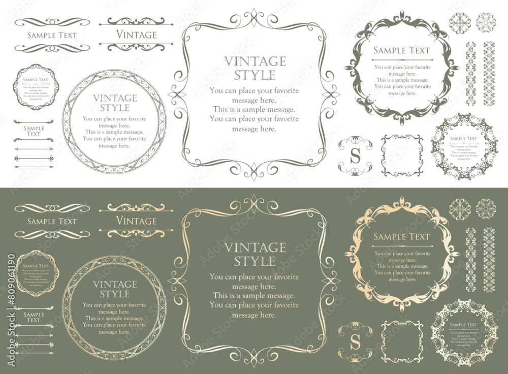 Fashionable frame. Design template. A set of gorgeous foreheads.
Fashionable frame. Design template. A set of gorgeous foreheads.