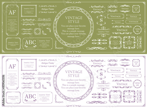 Fashionable frame. Design template. A set of gorgeous foreheads.
