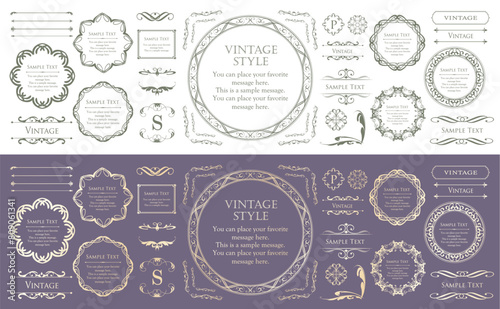 Fashionable frame. Design template. A set of gorgeous foreheads.
