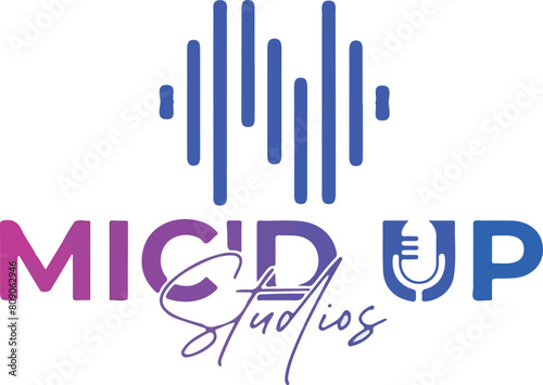  Mic'd up studios logo design