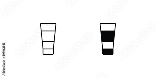 skin care lotion icon with white background vector stock illustration