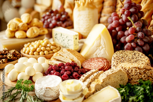 Culinary Delights: A Display of Artisan Cheeses and Fine Meats, Shavuot