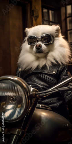 A cool biker gang dog