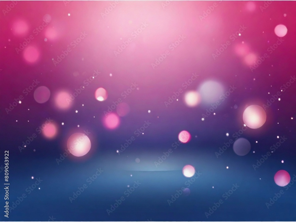 Naklejka premium Bokeh lights effect on blue and pink gradient background vector format