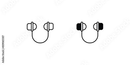 ear plug icon with white background vector stock illustration