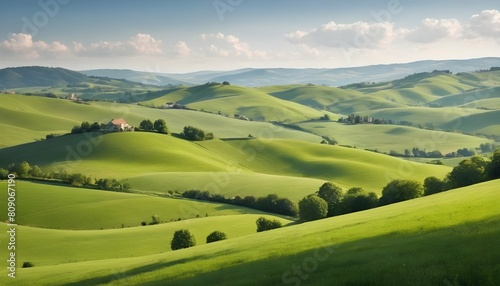 A peaceful countryside with rolling hills upscaled 6