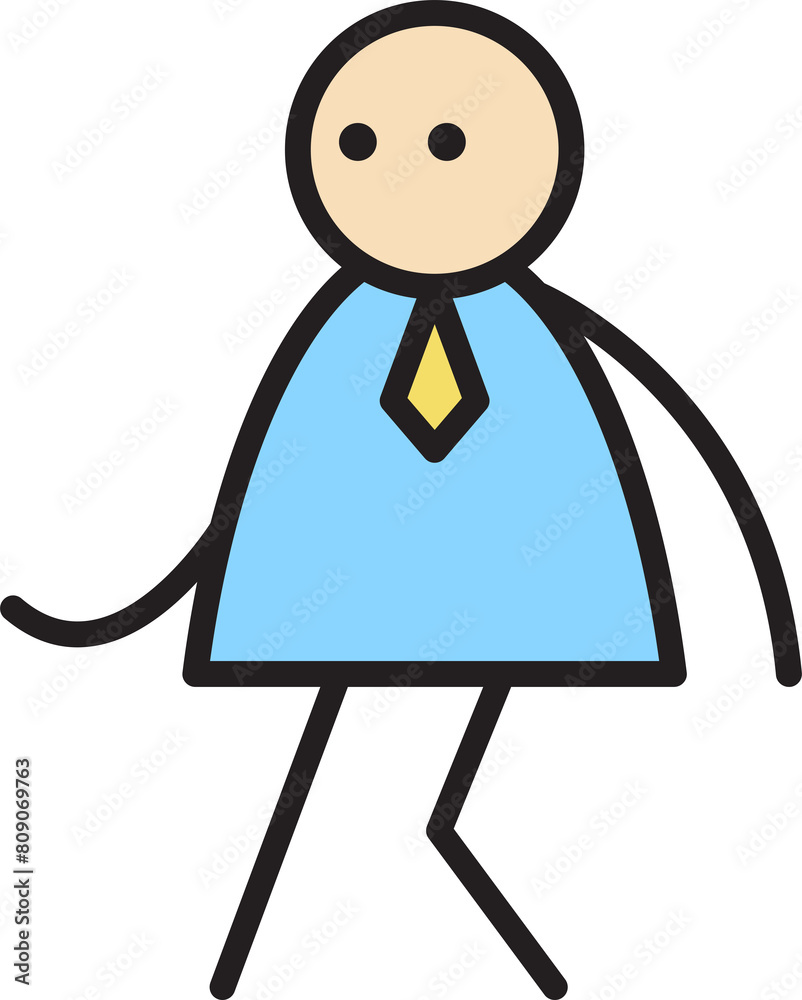 Businessman Sneaking Stick Figure
Businessman Sneaking Stick Figure