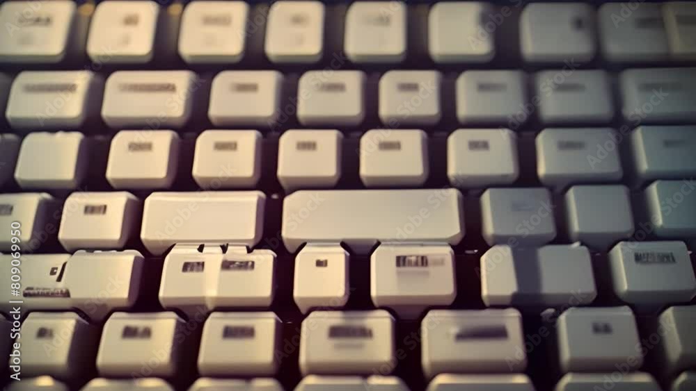 Close Up of Keyboard With Red Light Generative AI Close Up of Keyboard With Red Light Generative AI