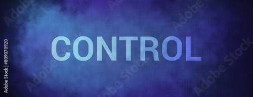 Control isolated on fabric blue banner background abstract